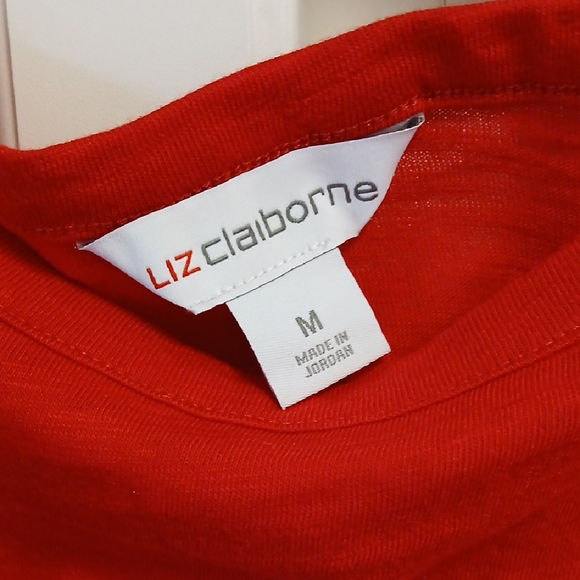 Liz Claiborne Tops - Boat Neckline Liz Claiborne Red Top SZ M NWOT Never worn.